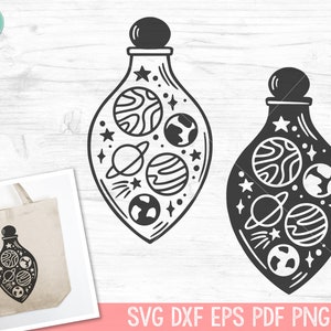 Galaxy SVG, Celestial SVG, Space SVG, Potion Bottle svg, Mystical svg, Planets svg, Solar System svg, Space svg, Outer space svg, Stars svg