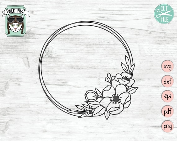 Download Flower Frame SVG Wreath SVG file Flower Wreath svg offset ...