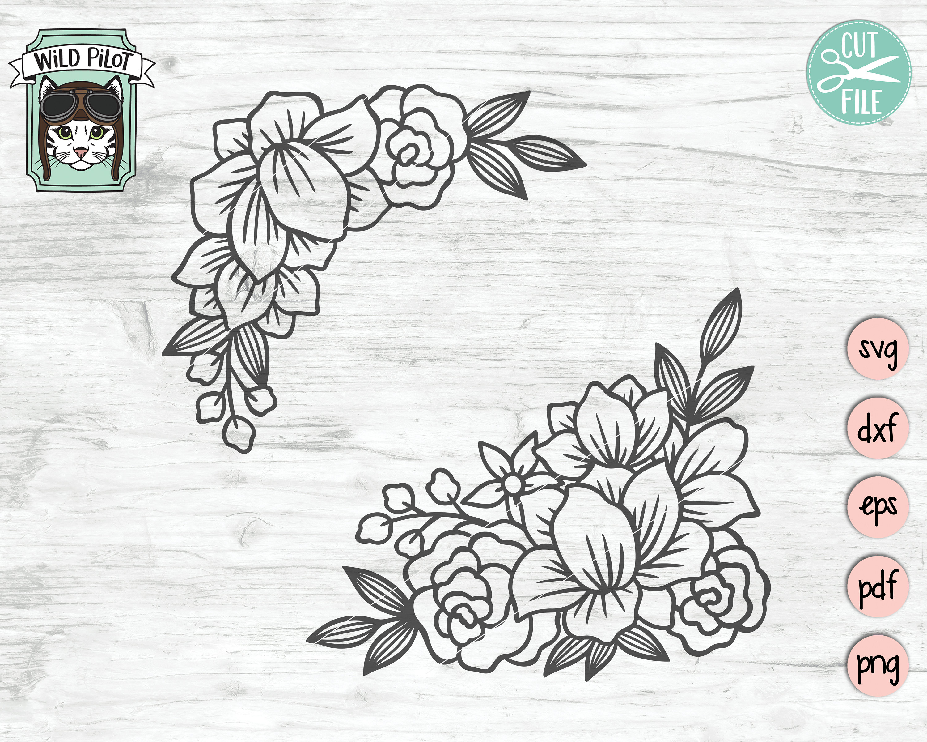 Flower Svg, Floral Wedding Svg, Flower Border Svg | lupon.gov.ph