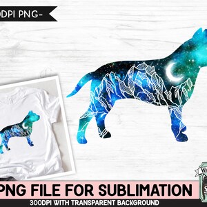 Galaxy PNG SUBLIMATION Design, Hund PNG, Welpe png, Pitbull png, Hund Silhouette png, Weltraum png, Aquarell png, Abenteuer png, Berg png
