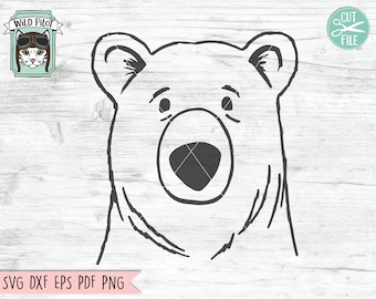Bear svg file, Bear cut file, Animal Face, Cute Bear svg, Bear Face svg, Animal svg file, Animal Face, Woodland svg file, Wild Animals svg