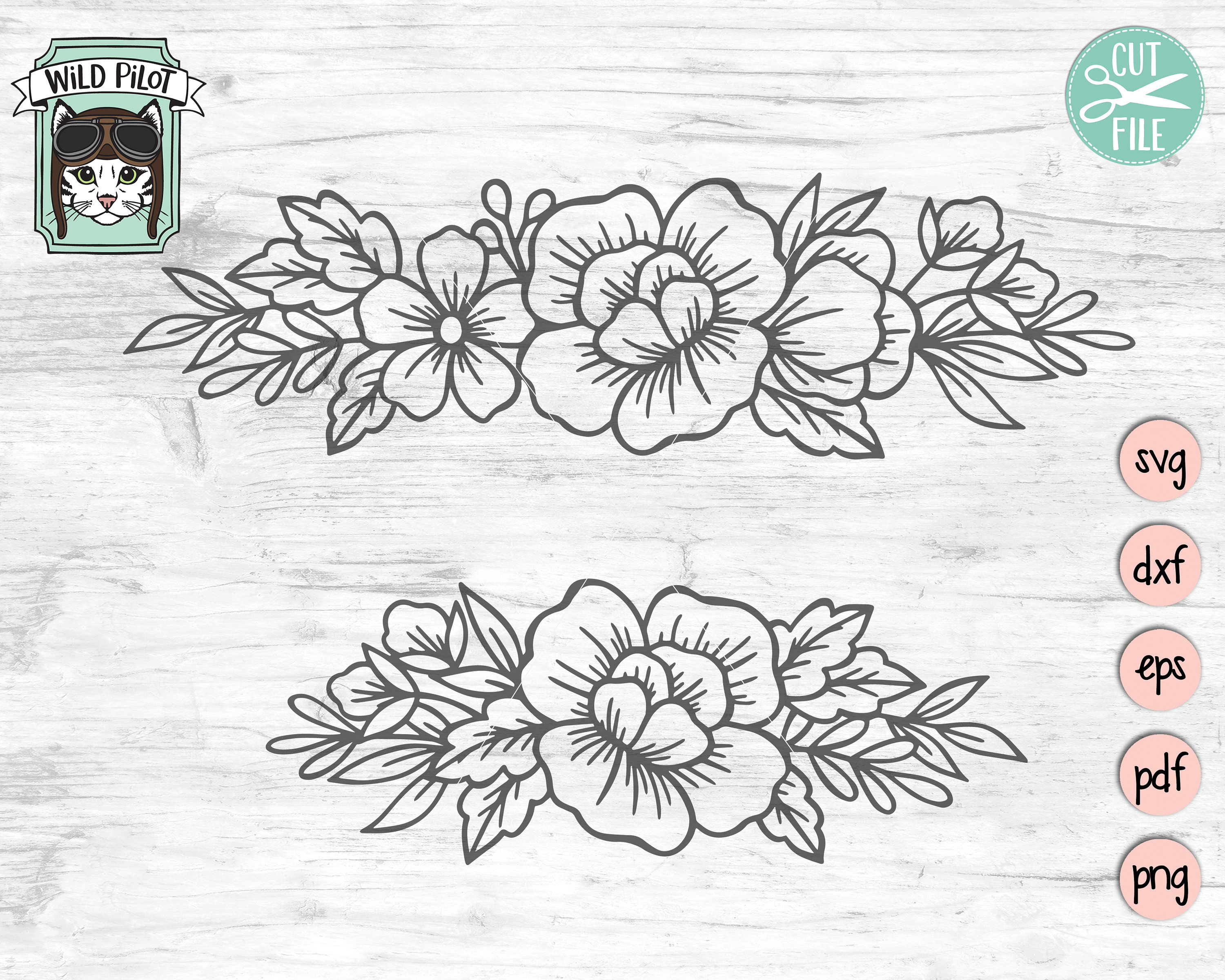 Download Flower Svg Files Flower Border Svg Floral Svg Files Flower Etsy