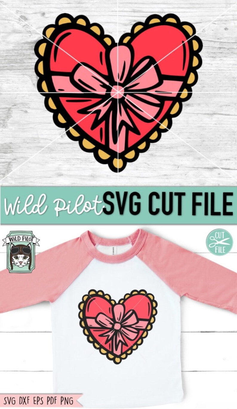 Valentines Day SVG File, Heart SVG Cut File, Valentines Cut File ...