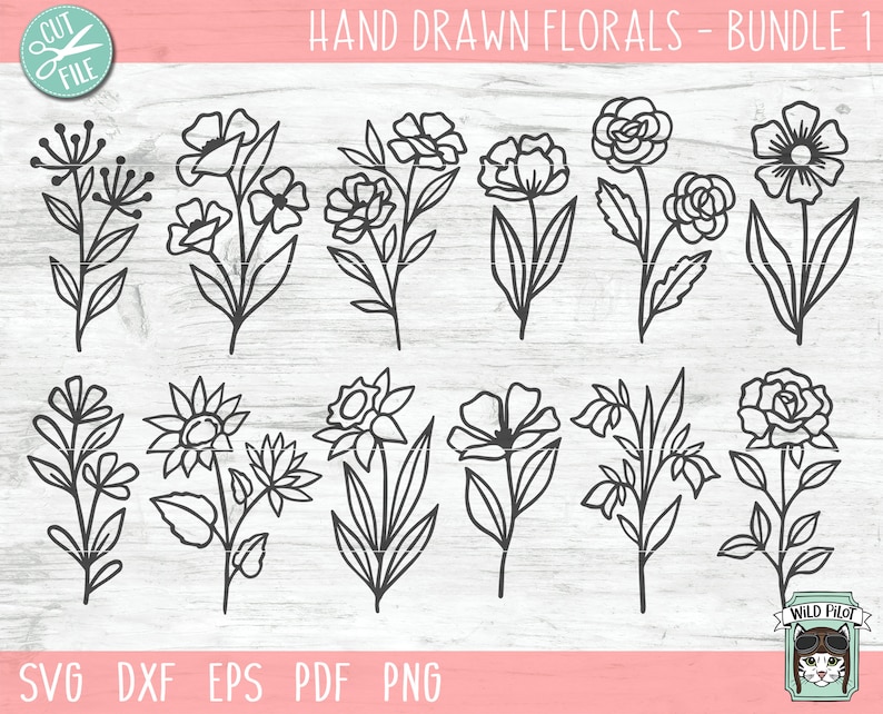 Download Nature Floral Bundle Svg Floral Cut File Flower Doodles Svg Files Flower Cut File Wildflowers Flower Bundle Svg Bouquet Set Svg File Art Collectibles Drawing Illustration Leadcampus Org