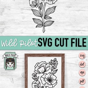 Blomma SVG-filer, Bukett SVG-fil, Blombukett SVG, Blomklippsfiler, Blom Clipart, Blombukett, Blombukett, Bröllopssvg bild 7