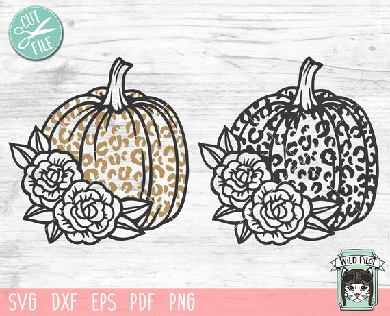 Download Floral Leopard Pumpkin Svg File Flower Pumpkin Cut File Fall Etsy