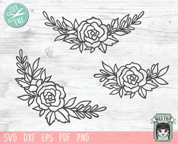 Download Flowers Svg File Flowers Cut File Flower Svg Floral Corner Etsy