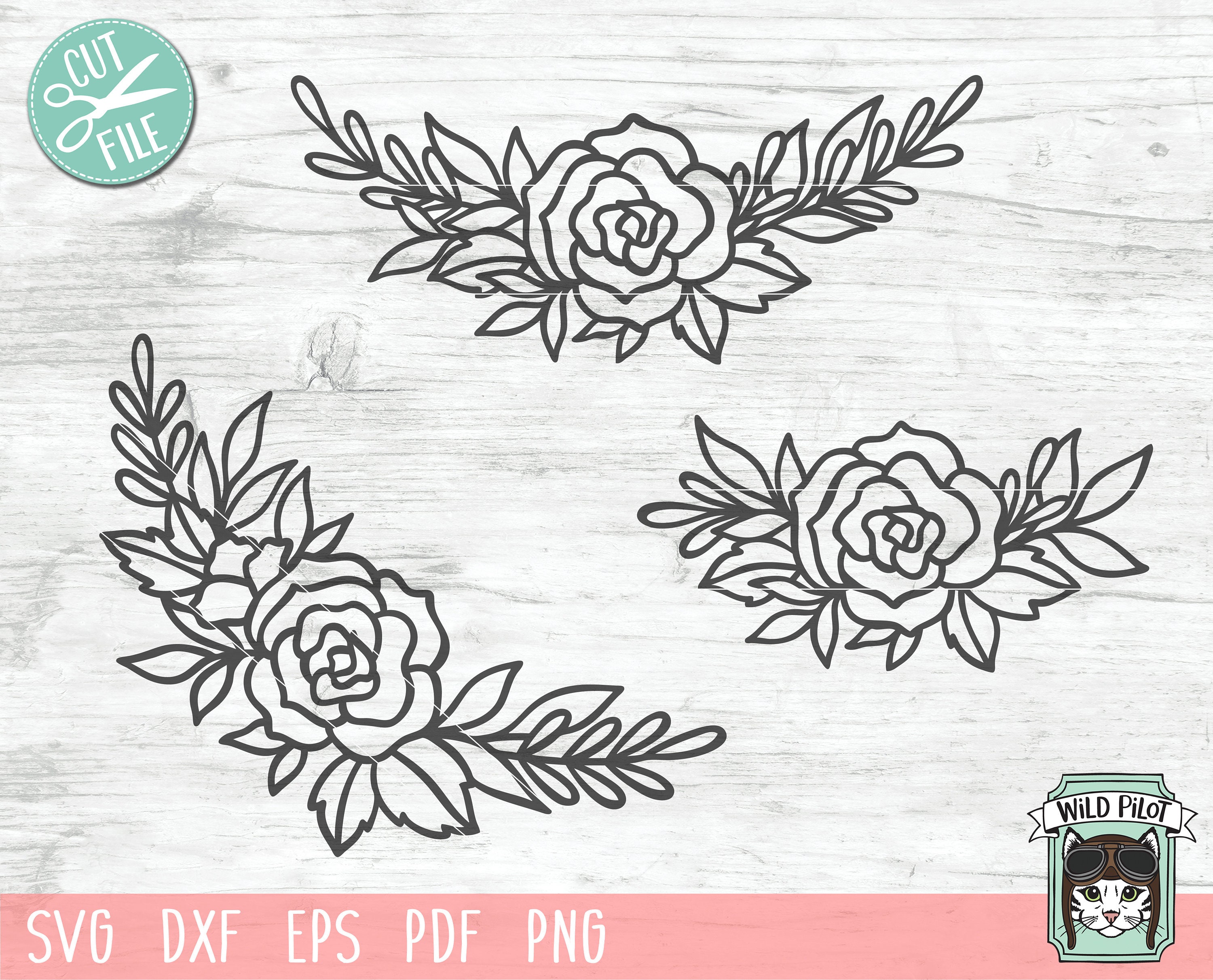 Flowers SVG File Flowers cut file Flower Svg Floral Corner ...