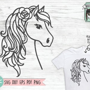 Arquivo SVG de Cavalo, Flores de Cavalo SVG, Arquivo de Corte de Cavalo, Clipart de Cavalo, Vetor de Cavalo Fofo, Floral de Cavalo SVG, Arquivo de Corte de Flor de Cavalo, Equestre SVG