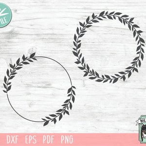 Wreath SVG File Laurel Wreath Svg Monogram Wreath SVG - Etsy