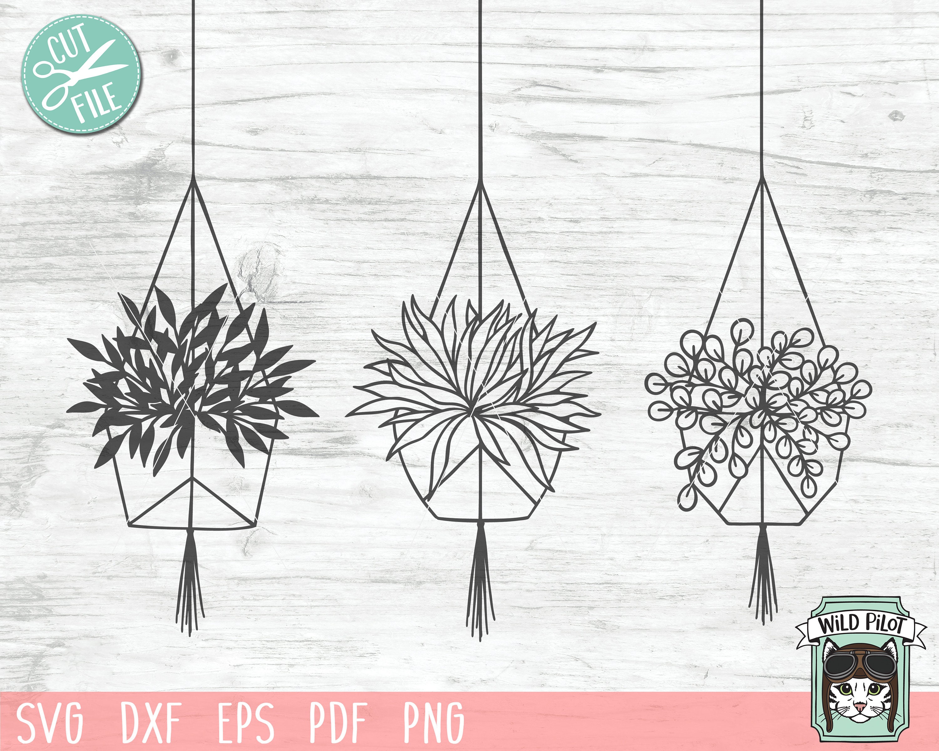 Download Hanging Plant SVG file Potted Plants svg file Plant cut | Etsy
