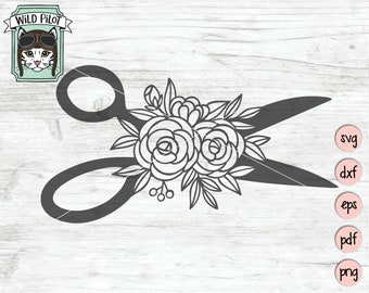 Scissors SVG file, Scissors cut file, Scissors Floral, Scissor with Flowers, Craft svg, Crafting svg, Crafter svg, Sewing svg, Quilting svg