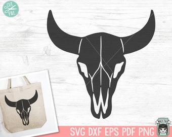 Cow Skull SVG Cut File, Bull Skull SVG, Mystical svg, Crescent Moon svg, Cow Skull png, Southwest SVG, Boho svg, Longhorn svg, Buffalo svg