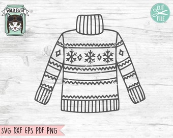 Christmas SVG Cut File, Ugly Christmas Sweater SVG, Christmas Clipart, Christmas Cut File, Ugly Sweater Cut File, Christmas Vector