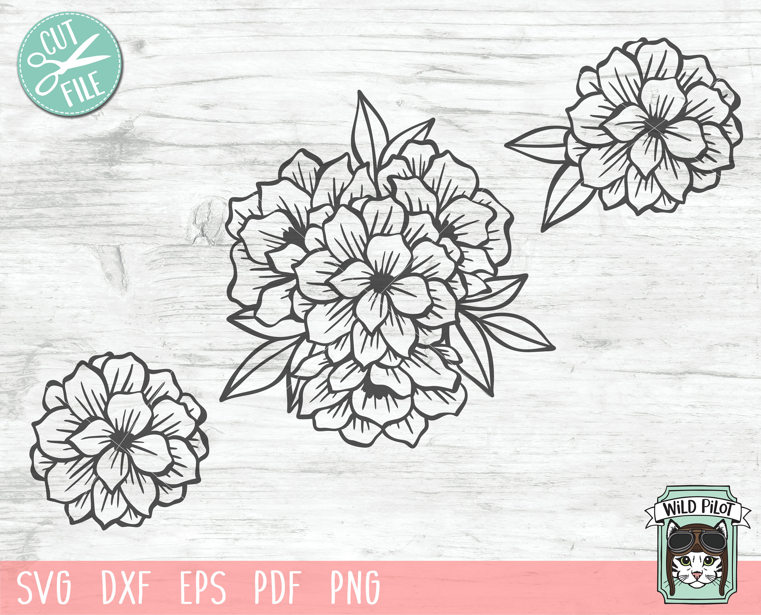 Download Flower Svg Files Flower Svg Cut Files Floral Svg Files Etsy