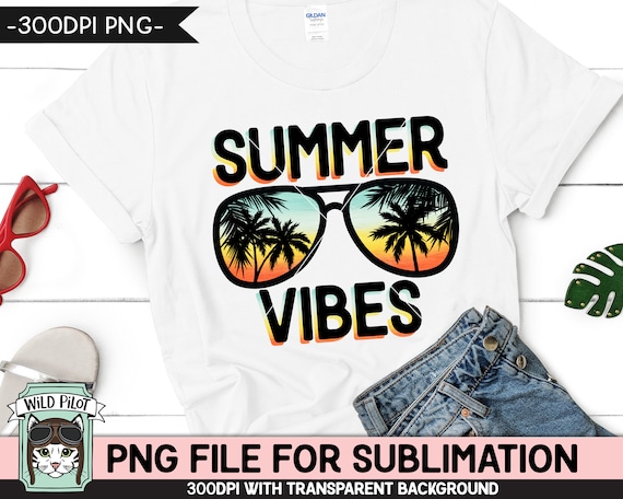 Summer Vibes SUBLIMATION Designs Png Summer Vacation Png - Etsy