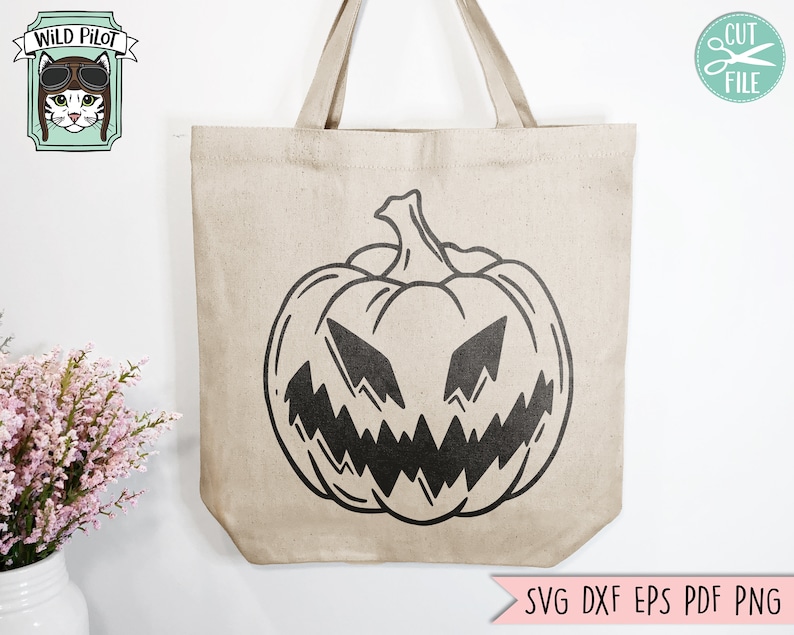 Jack O Lantern SVG File, Scary Pumpkin SVG, Happy Halloween SVG ...