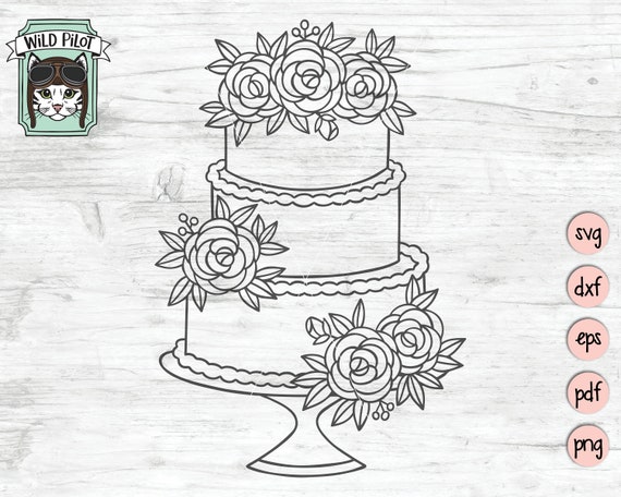 Wedding Cake Svg File Wedding Svg Wedding Cake Cut File Etsy