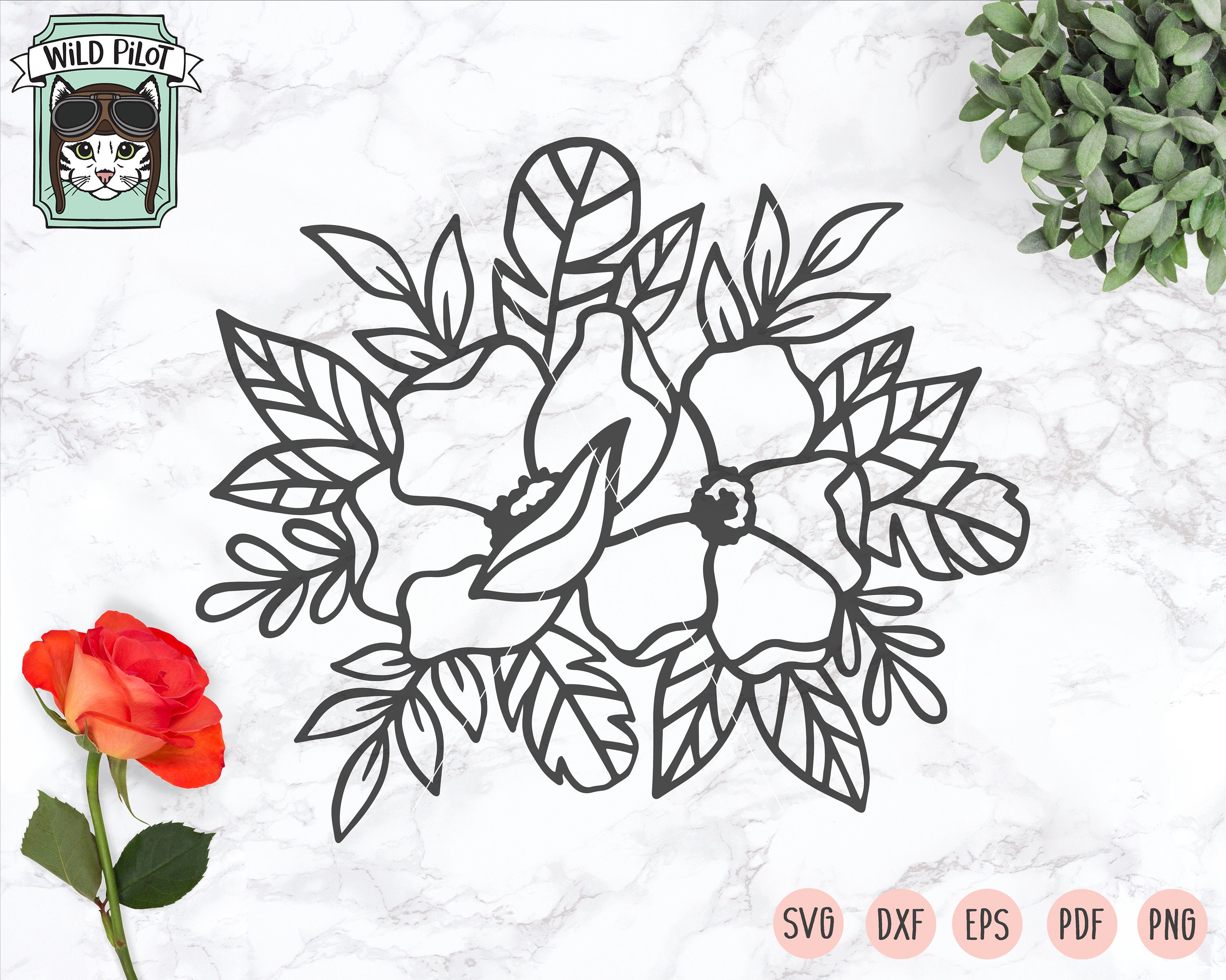 Boho Flowers SVG file Arrow SVG Feathers SVG Floral Arrow Etsy