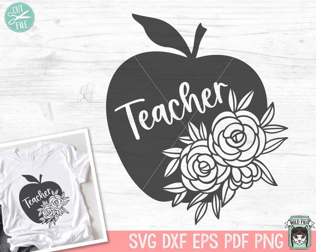 Apple SVG Teacher SVG Teacher Gift Svg Teacher Shirt Svg Etsy