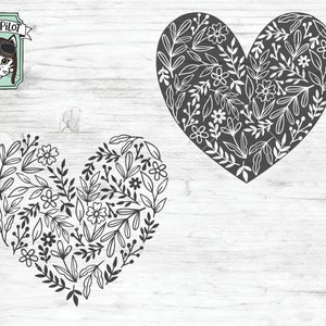 Valentines Day SVG, Heart SVG File, Valentine Shirt svg, Valentine png, Heart Cut File, Love SVG, Valentine Cut File, Flower Heart svg image 1