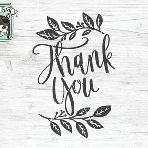 Danke SVG-Datei, Dankeschön-Datei, Dankeschön-Vektor, Dankeschön-Karte Svg, Dankeschön-Karte geschnitten Datei, Blatt, Clipart, Hochzeit Dankeschön-Karte