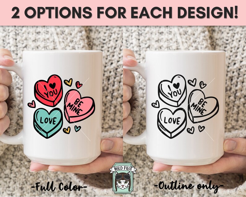 Valentines Day Bundle SVG Cut File, Happy Valentines Day, Heart Candies ...