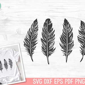 Feathers SVG file, Feather Border, Boho Feather Cut File, Feather Border svg, Bohemian svg, Tribal Feathers svg, Wild Free svg, southwest