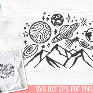 Galaxy SVG, Celestial SVG, Space SVG, Mystical svg, Planets svg, Solar System svg, Space svg, Outer space svg, Space Mountain Scene svg
