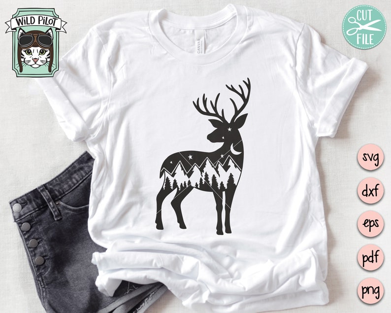 Free Free 297 Deer Mountain Silhouette Svg SVG PNG EPS DXF File