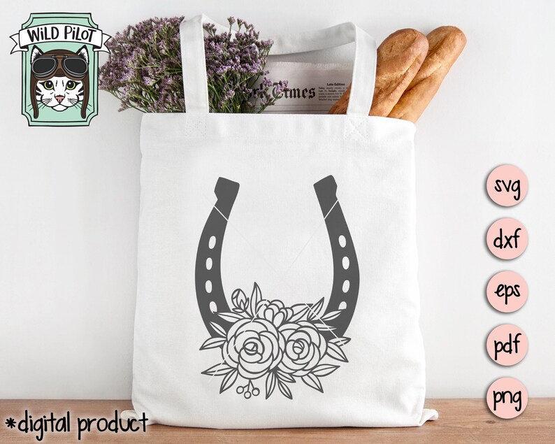 Download Horseshoe SVG file Horseshoe cut file Horseshoe Floral | Etsy