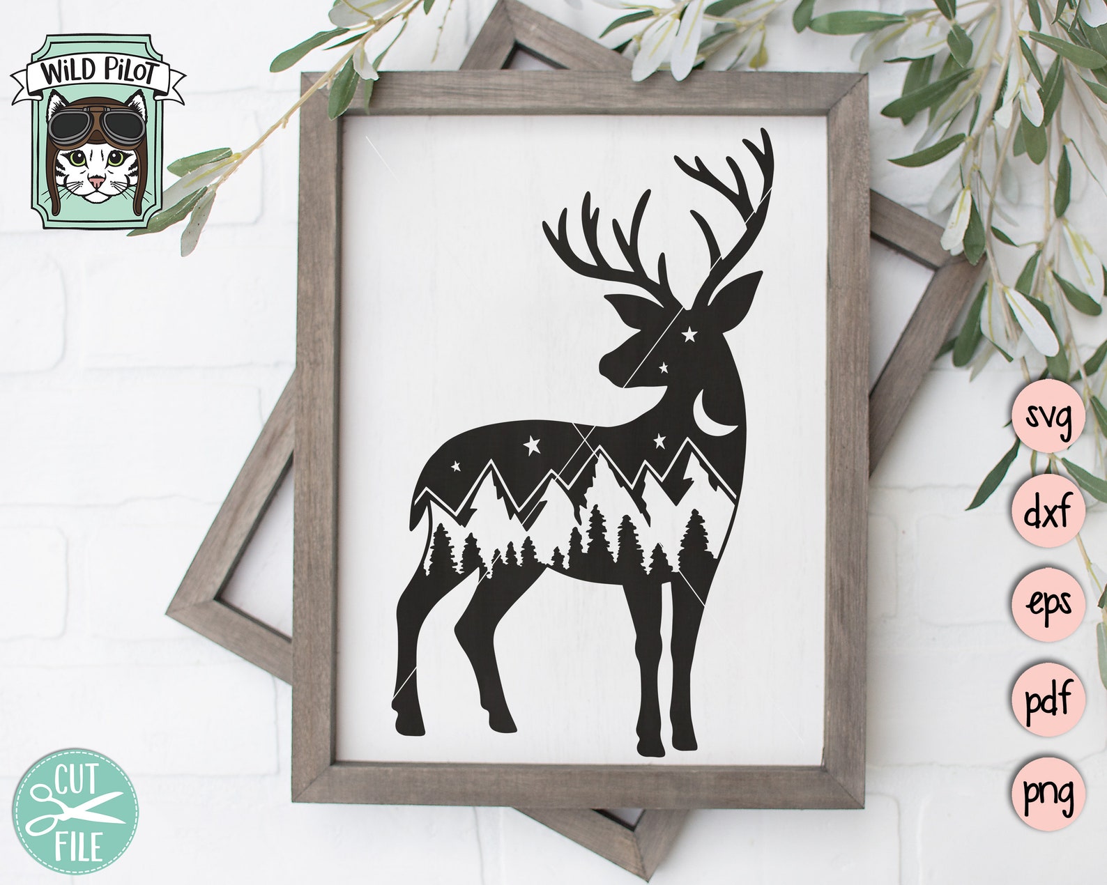 Free Free 130 Deer Mountain Silhouette Svg SVG PNG EPS DXF File