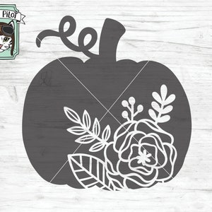 Kürbis SVG, Kürbis Silhouette, Floral Kürbis SVG, Kürbis geschnitten Datei, Herbst svg, Herbst svg, Halloween svg, Thanksgiving svg, Blumen svg