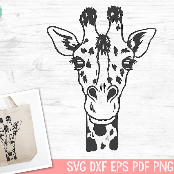 Giraffe SVG Cut File, Giraffe PNG, Giraffe Vector, Zoo Animals svg, Giraffe face svg, Safari Animal svg, Wild Animals svg, Cute Giraffe png