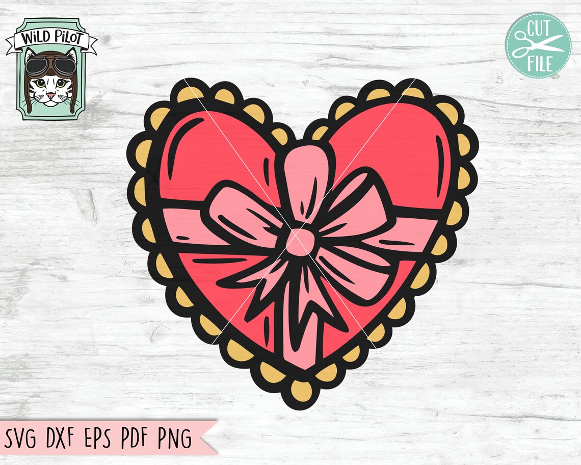 Valentines Day SVG File, Heart SVG Cut File, Valentines Cut File ...