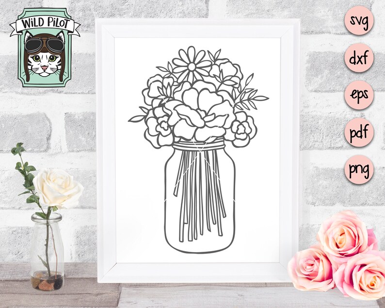 Download Mason Jar Svg File Mason Jar Monogram Frame Floral Mason Jar Mason Jar With Flowers Vector Mason Jar Clipart Mason Jar Cut File Drawing Illustration Art Collectibles Delage Com Br