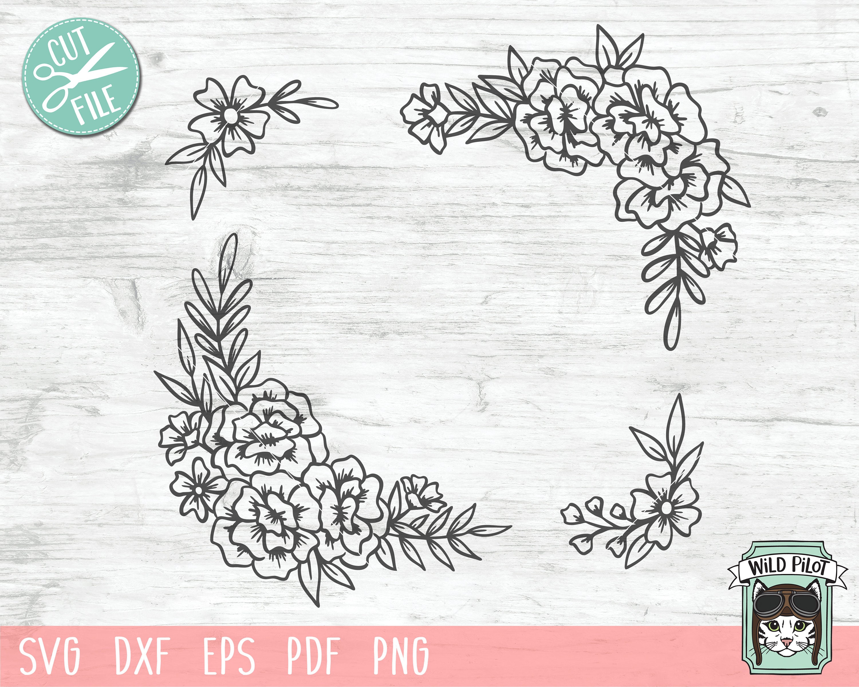 Free Free 258 Flower Corner Border Svg Free SVG PNG EPS DXF File