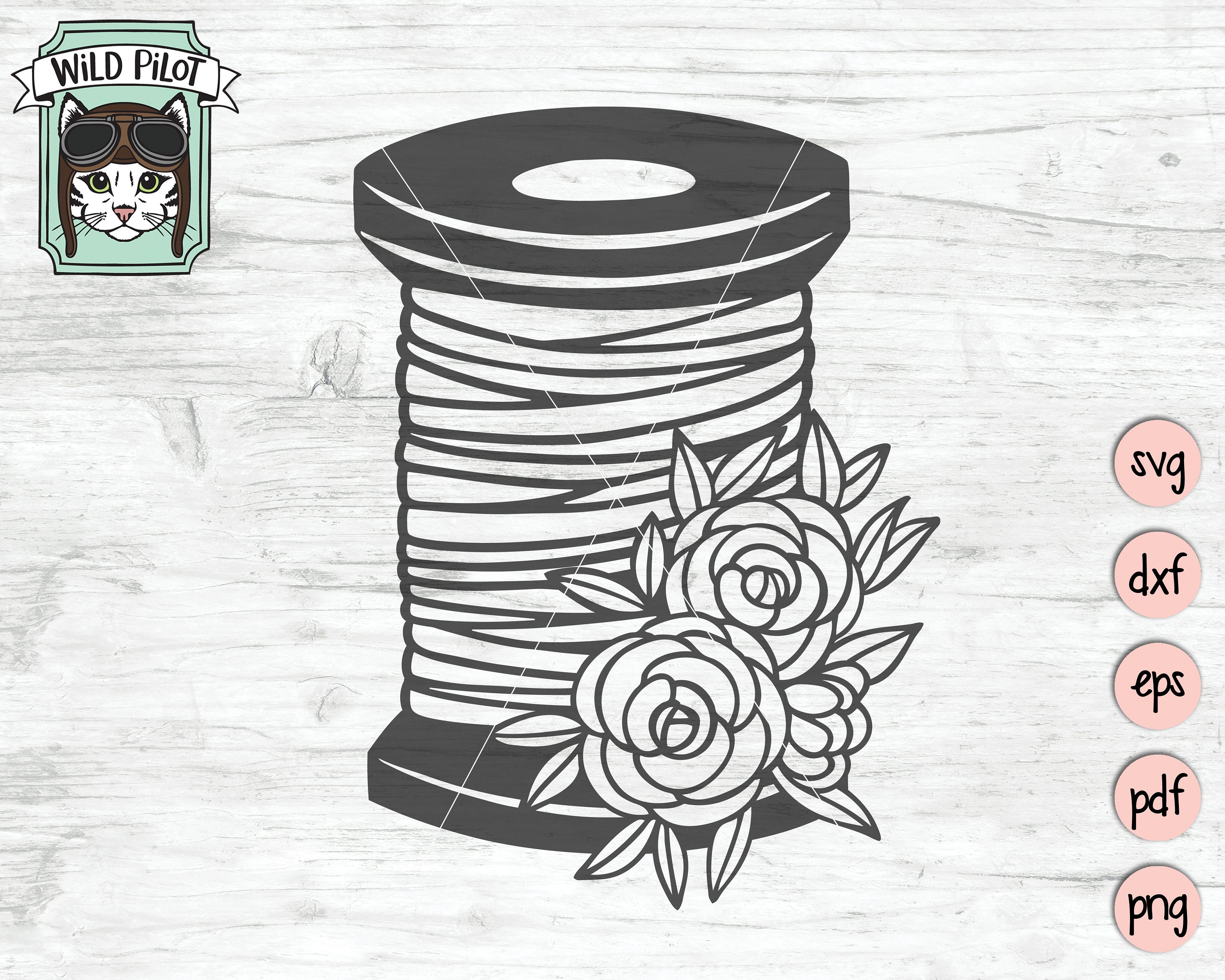 Sewing SVG File Spool of Thread Svg File Sewing Cut File Etsy