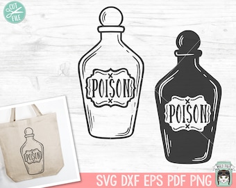 Poison SVG, Potion Bottle SVG, Halloween SVG, Witchy svg, Potion Bottle svg, Witchcraft svg, Mystical svg, Witches Brew svg