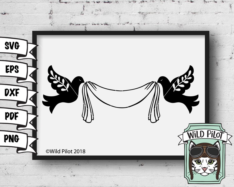 Download Dove Banner SVG Wedding Banner SVG Dove Banner clipart ...