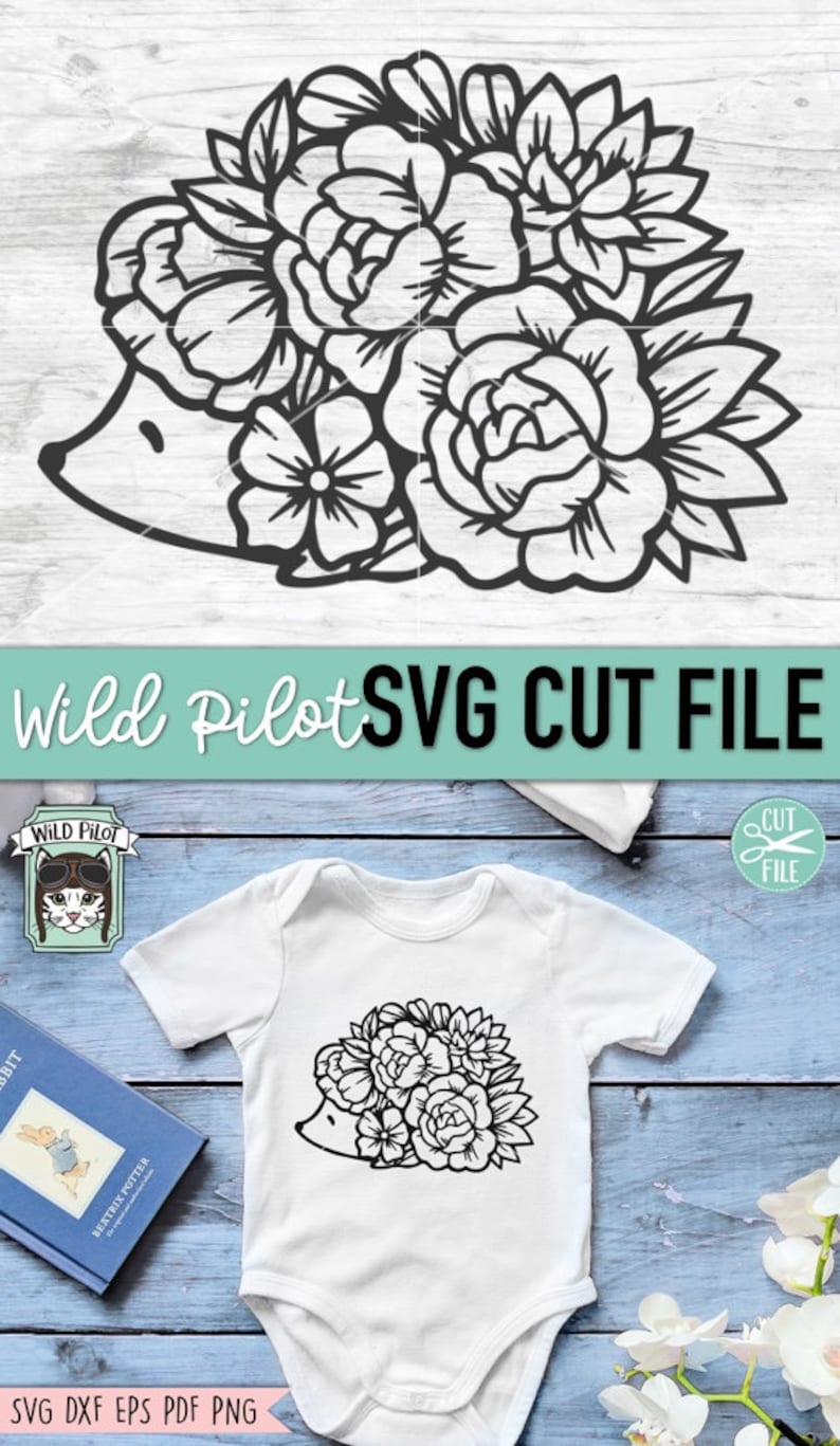 Download Hedgehog SVG File Floral Hedgehog svg Hedgehog Flowers svg ...