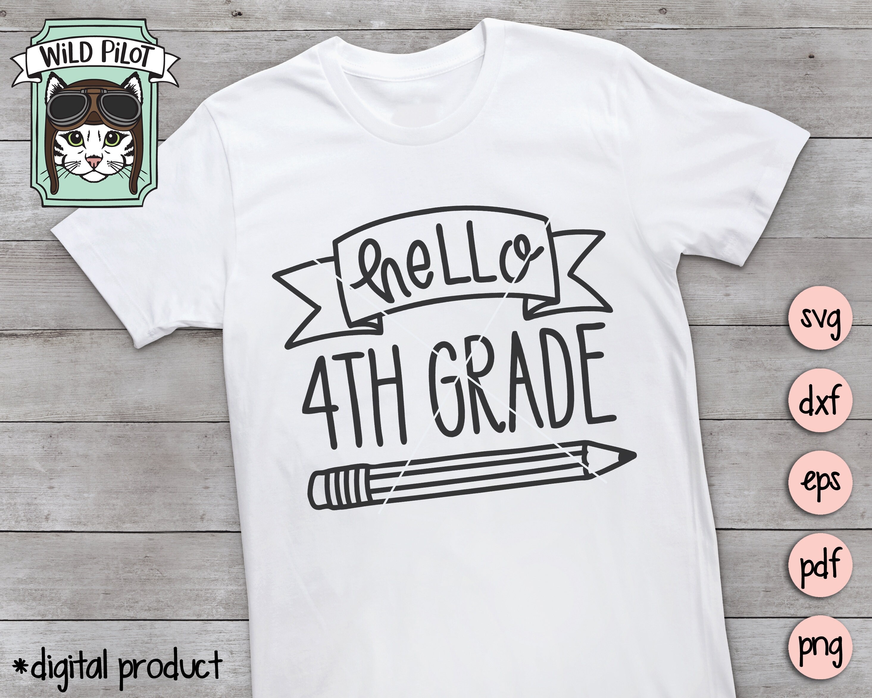 4th Grade SVG File Hello Fourth Grade Svg File First Day of - Etsy