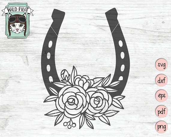 Download Horseshoe SVG file Horseshoe cut file Horseshoe Floral | Etsy