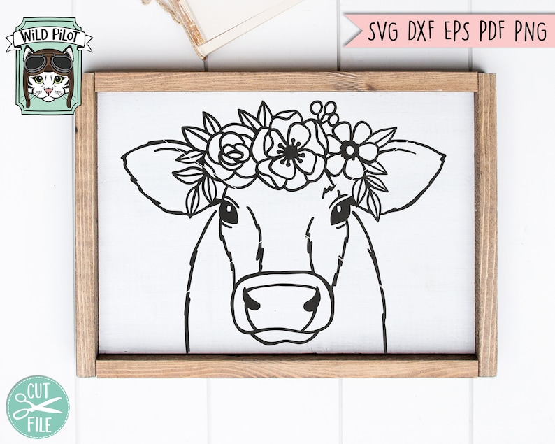 Free Free 159 Cow With Flower Crown Svg Free SVG PNG EPS DXF File