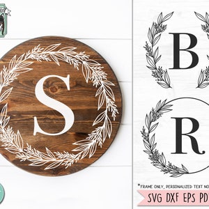 Wreath SVG file, Laurel Wreath svg, Monogram Wreath cut file, Monogram Frame svg file, cut file, laurel Wreath svg, Monogram svg, Laurel svg