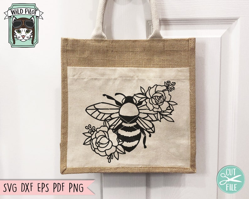 Flower Bee SVG Floral Bee SVG Save the Bees SVG Bee Kind - Etsy