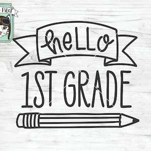 First Day of School SVG file, Back to School SVG, 1st grade SVG, school shirt sign svg, first day of school svg, cut file, vector