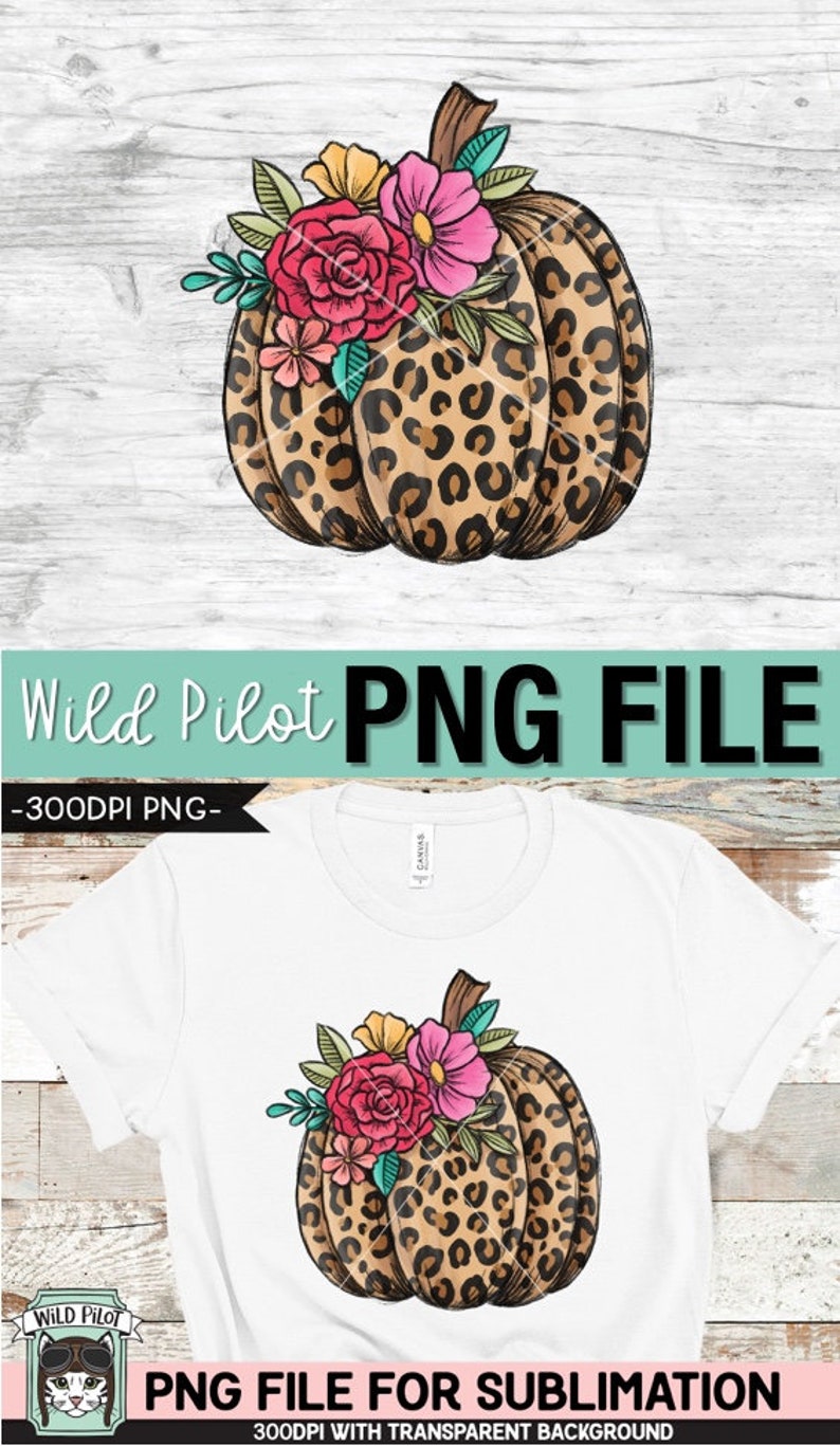 May include: A digital illustration of a leopard print pumpkin with a floral crown. The pumpkin is brown and black with a light brown stem. The flowers are pink, red, yellow, and blue.