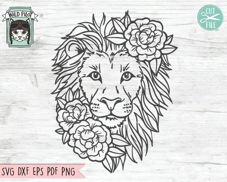 Free Free 114 Lion Flower Svg SVG PNG EPS DXF File