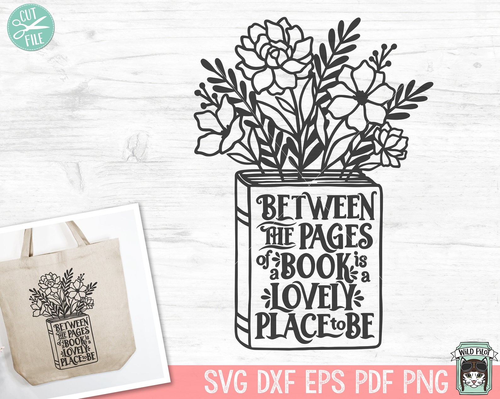 Book SVG, Reading SVG, Floral Svg, Flower Svg, Inspirational Svg ...